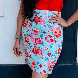 J crew floral skirt